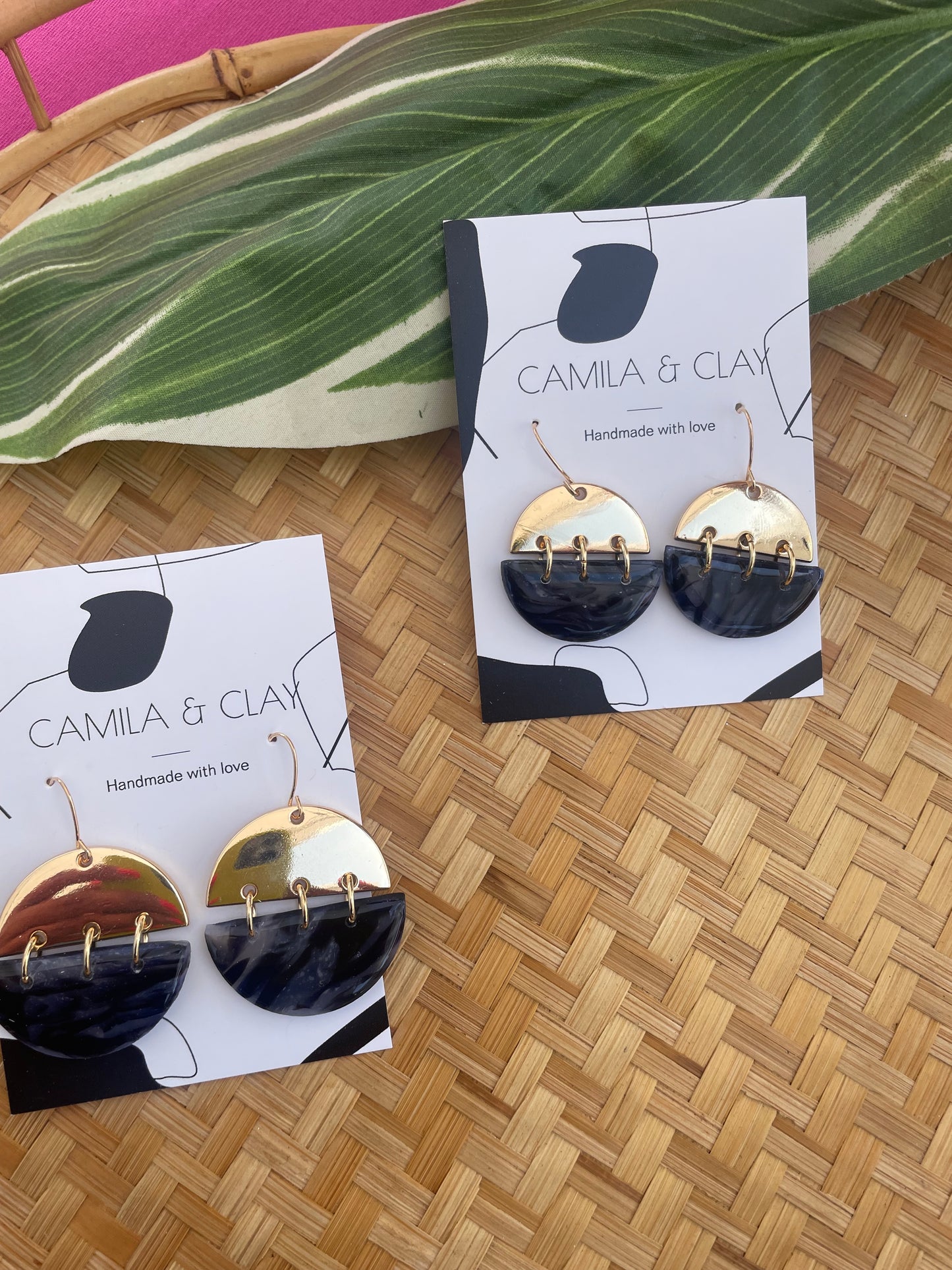 Black Magic Circle Earrings