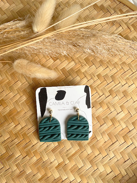 Knit Clay Earrings
