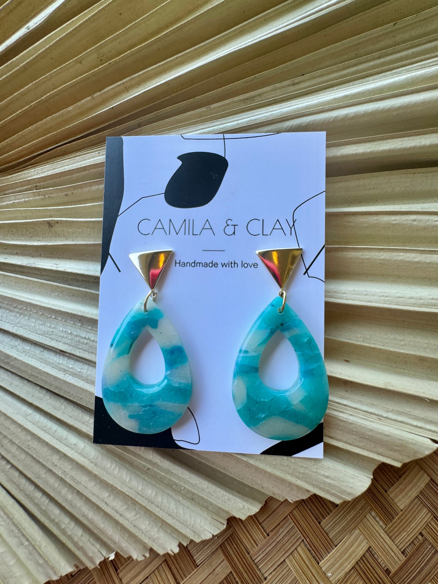 Aqua Collection  Polymer Clay Earrings